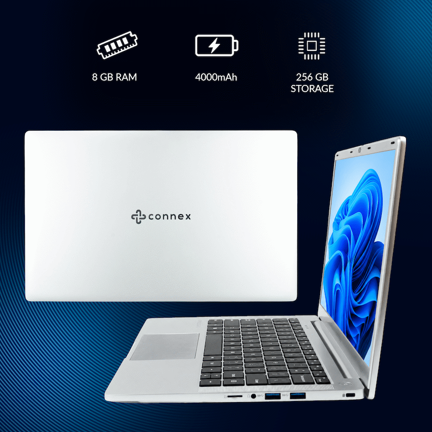 Connex Laptop PrimeBook X 14" 8GB/256SSD W11 Home - Silver