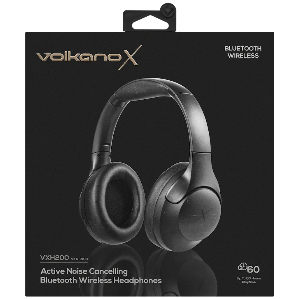 VolkanoX VXH200 Bluetooth Headphones with ANC - Black