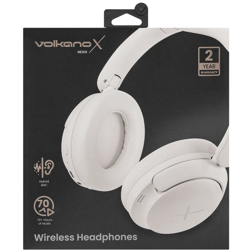 VolkanoX Nexis Hybrid Active Noise Cancelling Headphones - Nude