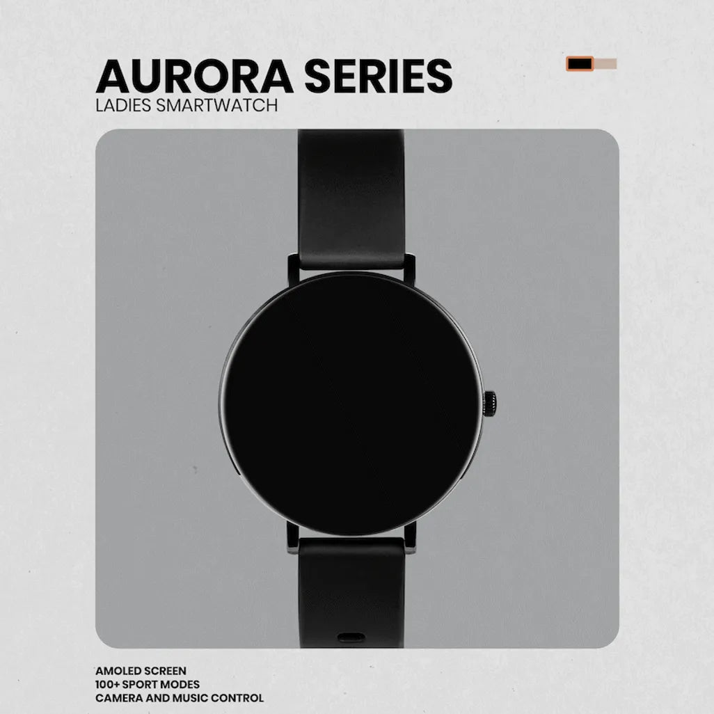 Volkano Aurora Series Ladies Smart Watch - Black
