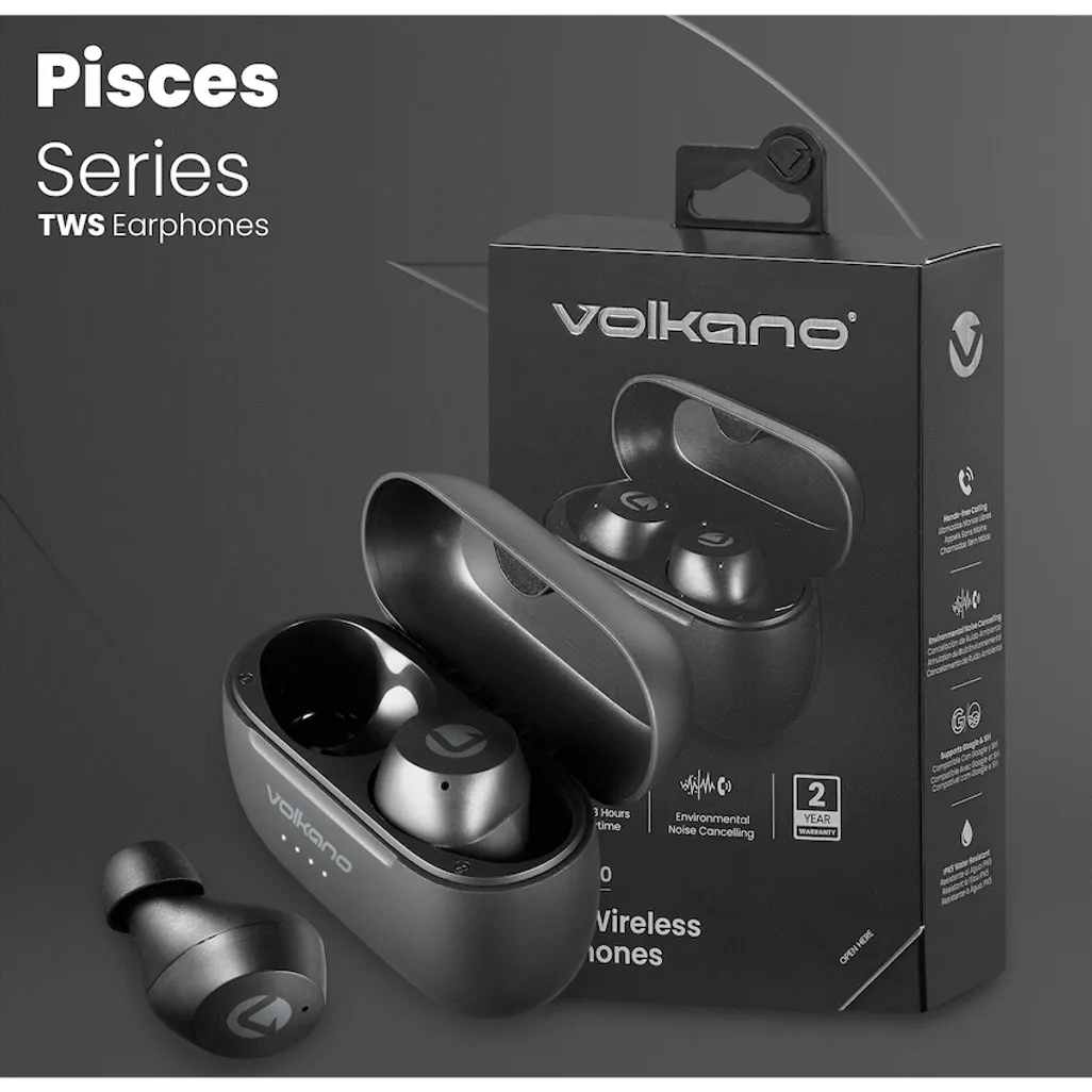 Volkano Pisces 2.0 Series TWS Earphones - Black