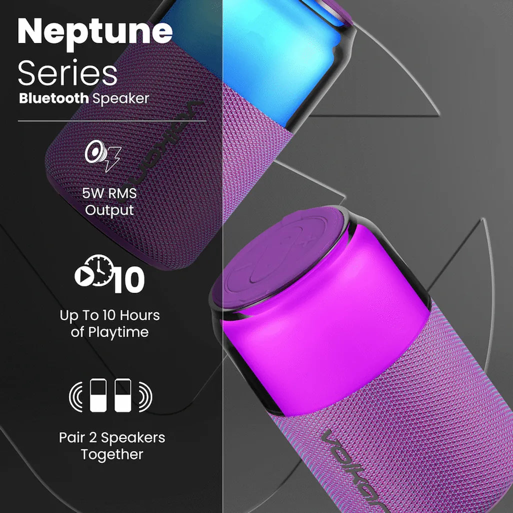 Volkano Neptune Bluetooth Wireless Speaker - Purple