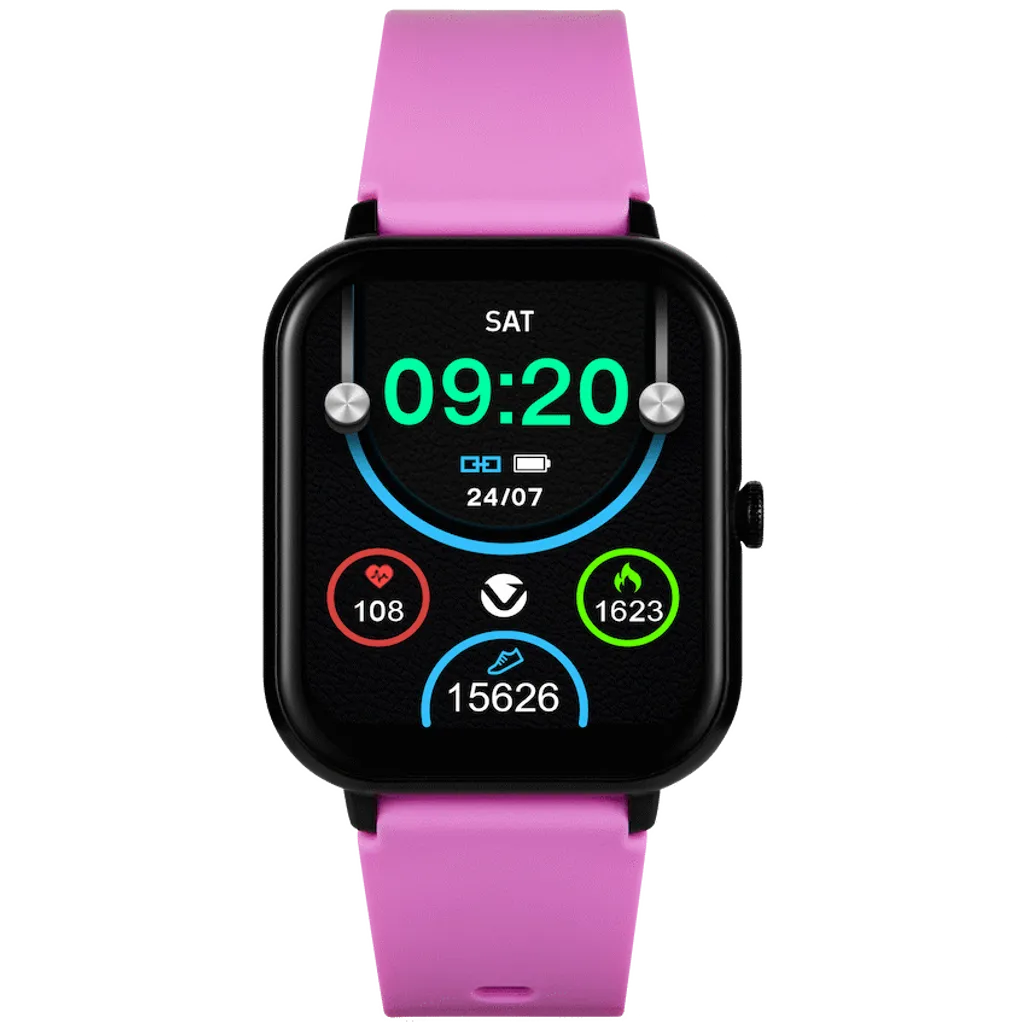 Volkano Chroma Series Smartwatch with Flamingo Pink Strap