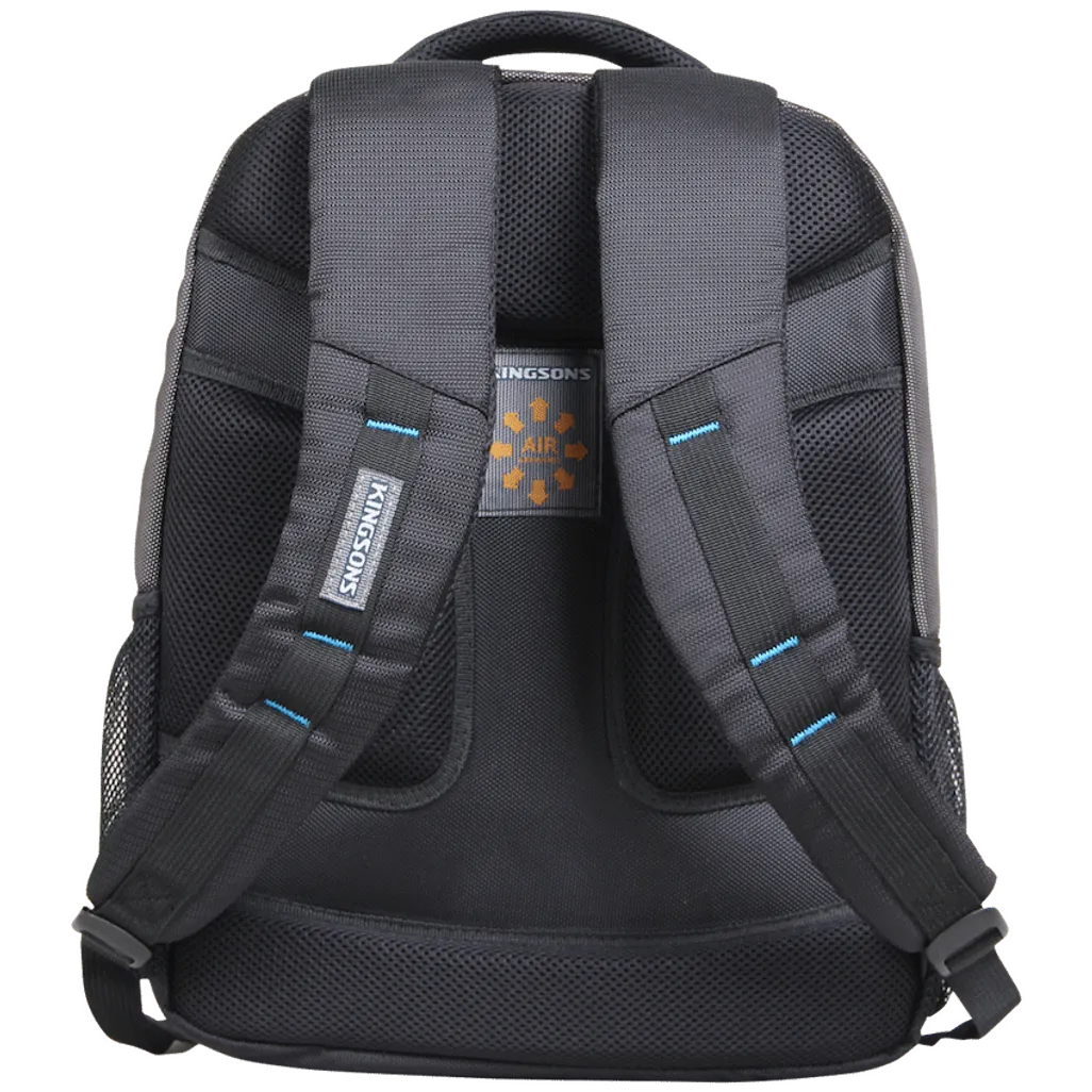 Kingsons 15.6 inch black laptop backpack with key chain