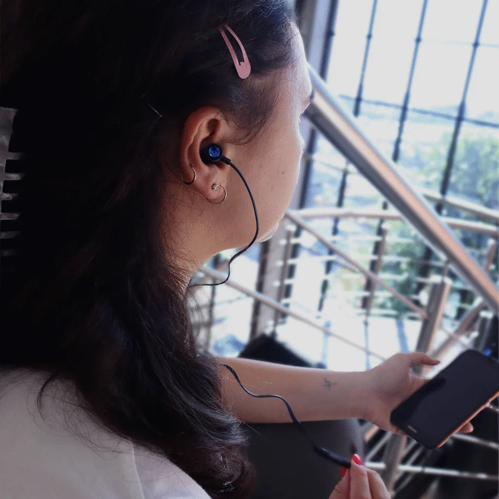 Volkano Alloy Series Metal Earphone - Blue