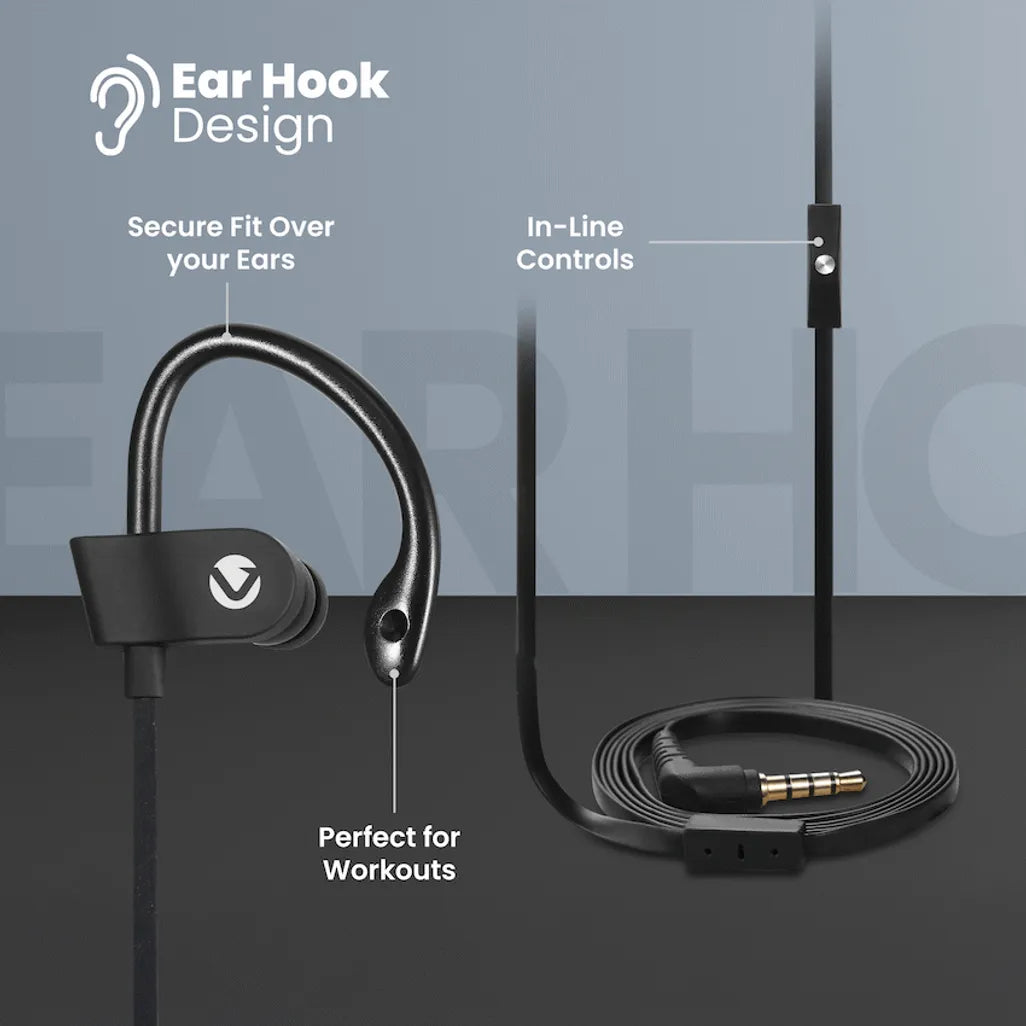 Volkano Circuit Series Sports Hook-In Earphones with Mic