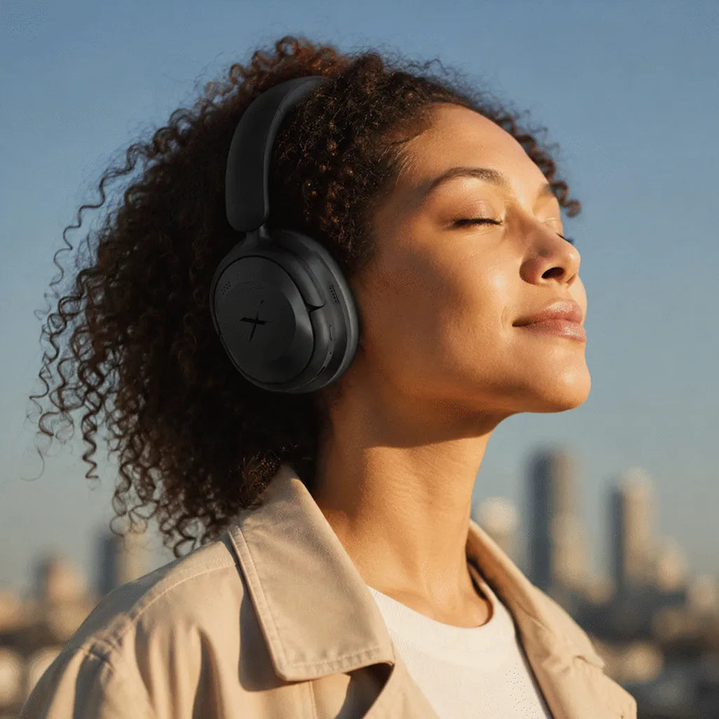 VolkanoX Halo ANC Bluetooth Headphone - Black