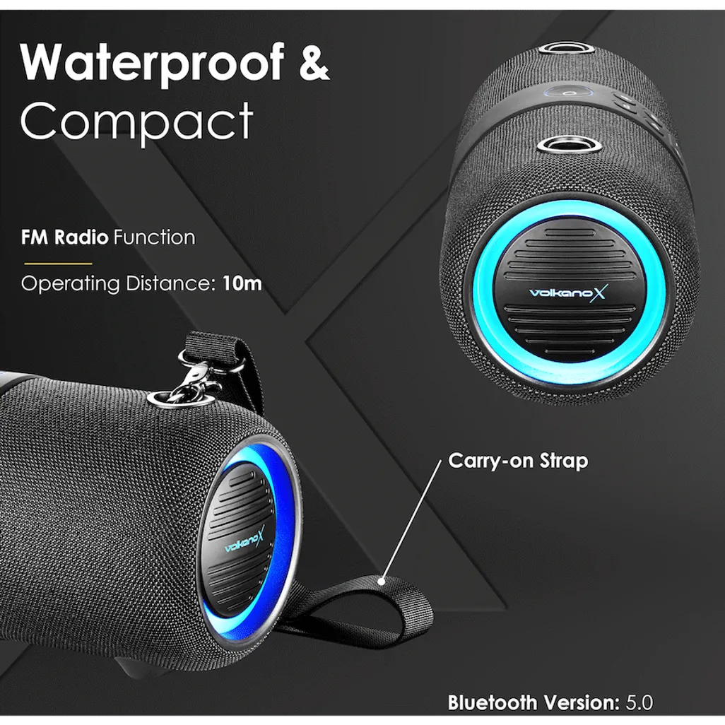 VolkanoX Python Series Bluetooth Speaker - Black