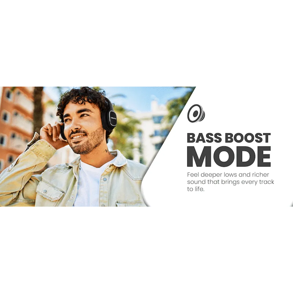 Volkano Phonic Series Bluetooth Full Size Headphones - Black