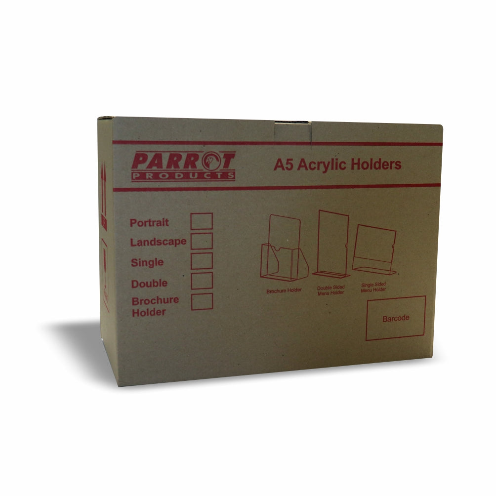 Menu Holder Acrylic Double Sided - A5 Portrait - Box 5