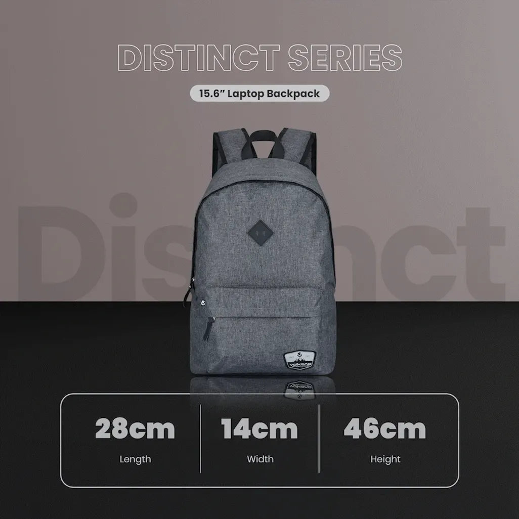 Volkano Distinct 15.6 Laptop Backpack - Grey Melange