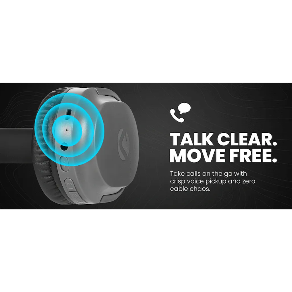 Volkano Pebble Series Bluetooth Headphones - Dark Grey