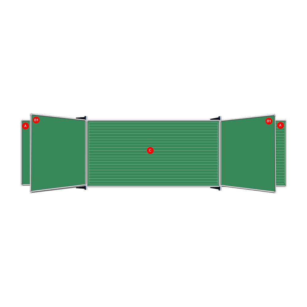 Educational Board Non-Magnetic Chalkboard (1220*910 - Swing Leaf - Option B)