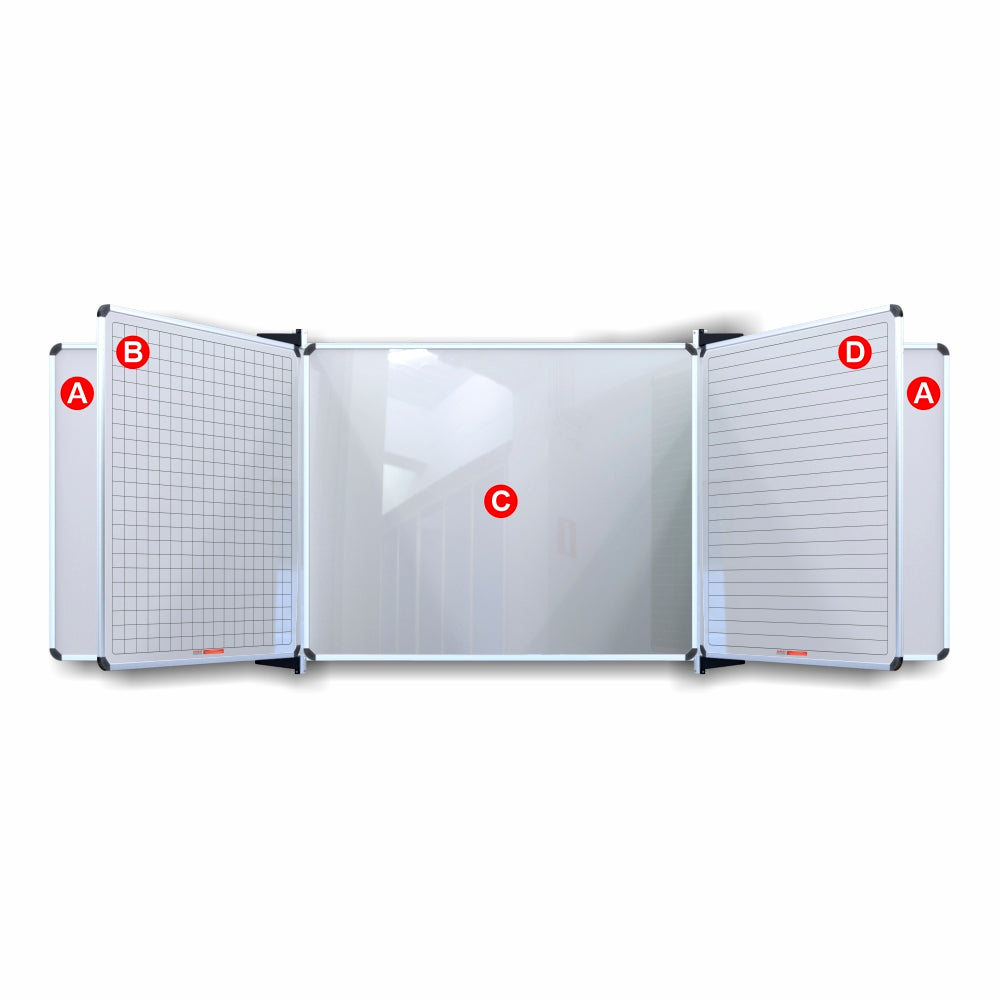 Educational Board Magnetic Whiteboard (1220*910 - Swing Leaf - Option B)