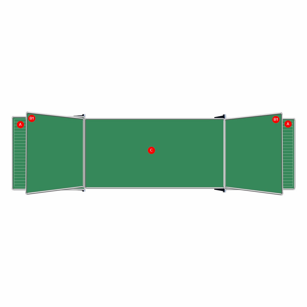 Educational Board Non-Magnetic Chalkboard (1220*920 - Chalk Lines - Side Panel - Option A)