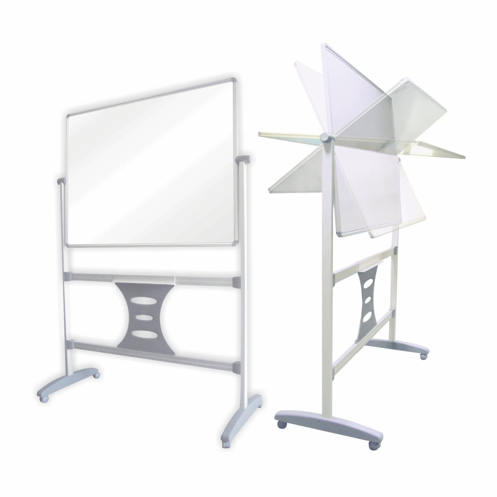 Parrot Products Magnetic Revolving Mobile Whiteboard (1800*1200mm) & 1800mm Leg Set