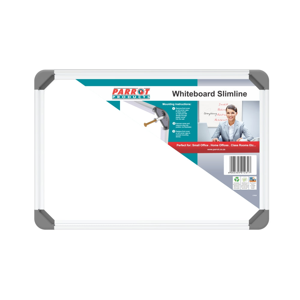 Parrot Products Slimline Non-Magnetic Whiteboard (300*450mm)