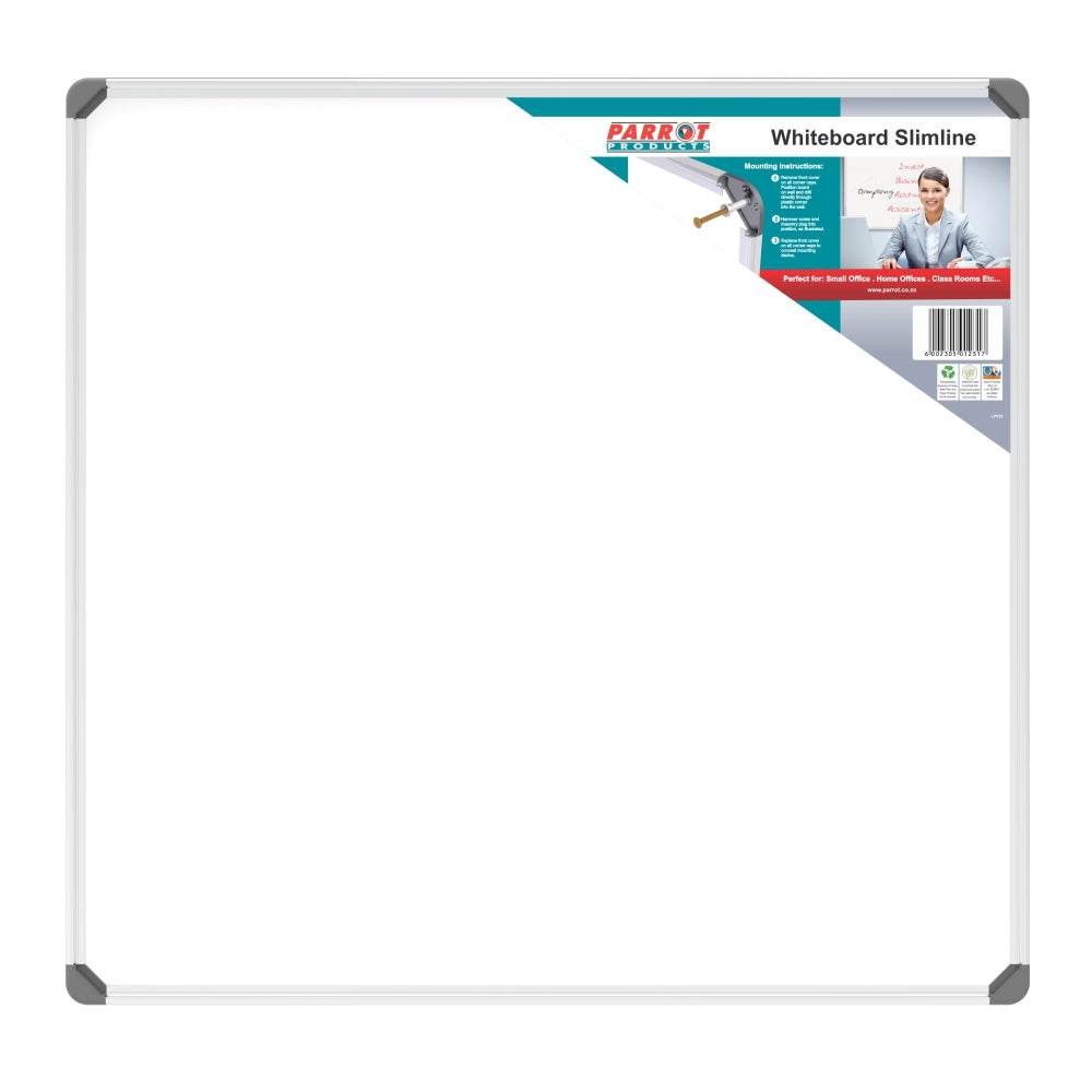 Parrot Products Slimline Non-Magnetic Whiteboard (900*900mm)