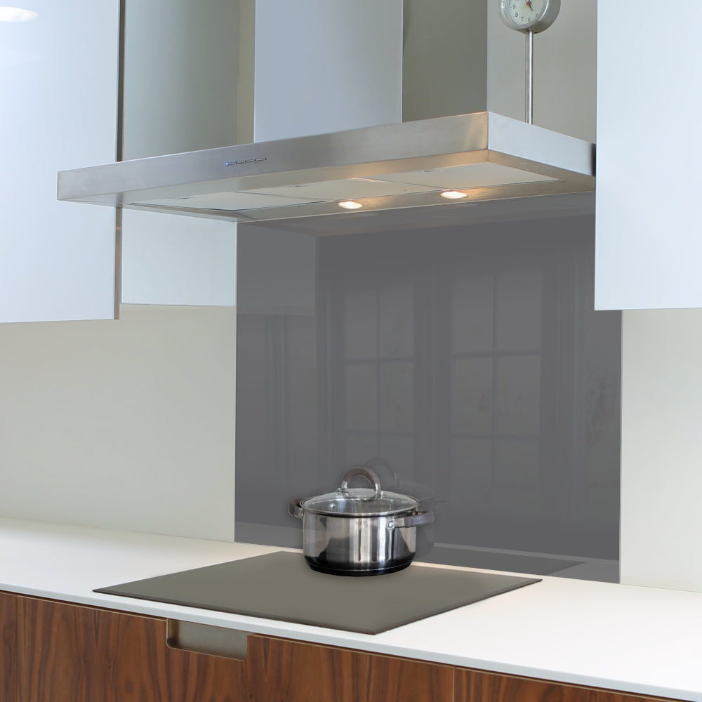 Decorative Glass Wall Tile (898 X 700 X 6mm) Met Gun Metal
