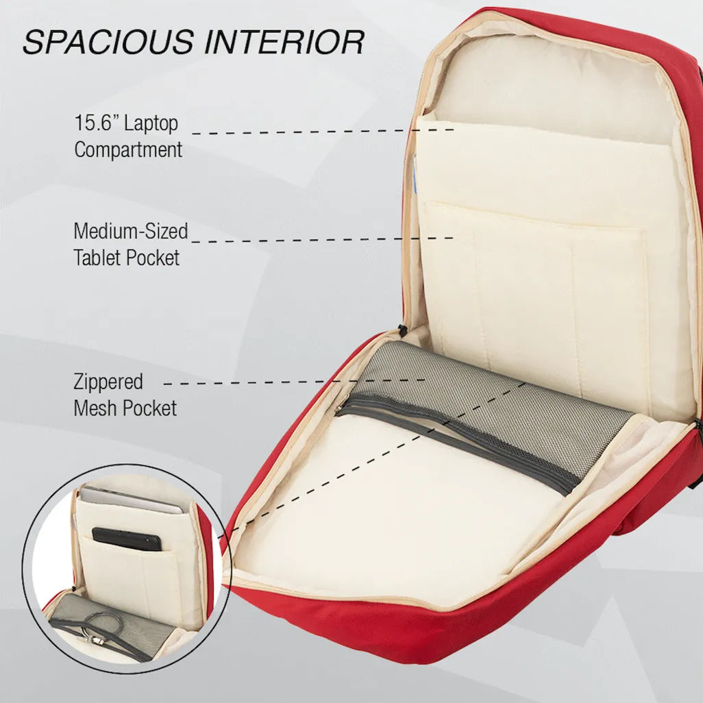 Kingsons Arrow Series Laptop Backpack Red