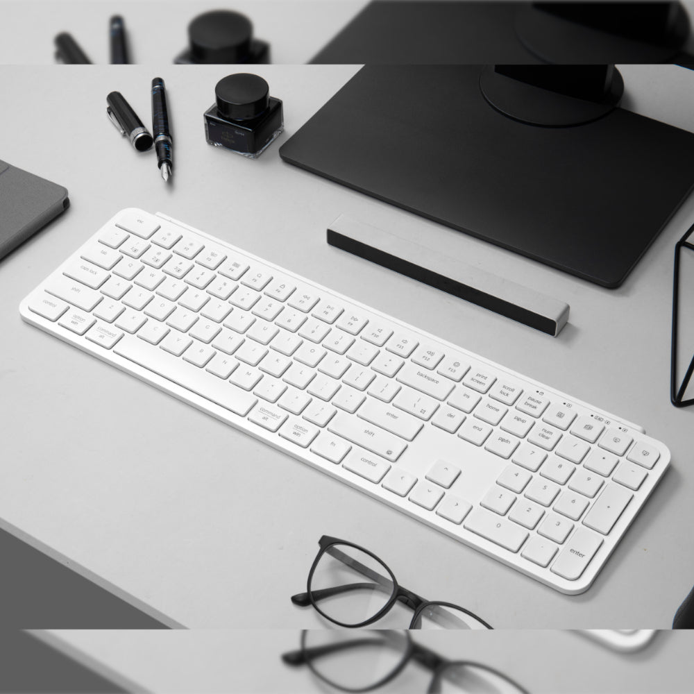 Keychron B6 Pro Ultra-Slim 100% Wireless Keyboard – Ivory White