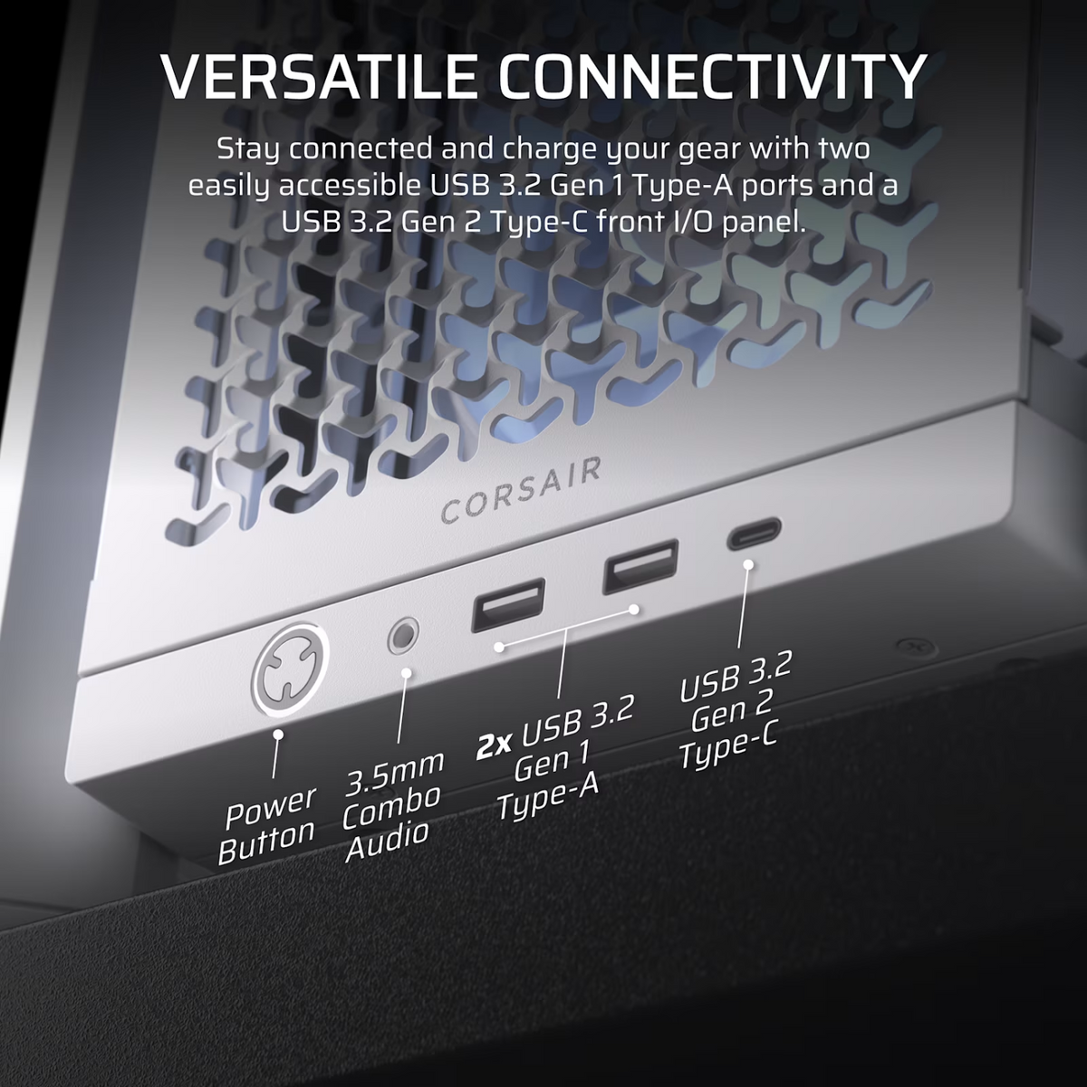 Corsair FRAME 4000D RS ARGB Modular Mid-Tower PC Case - White