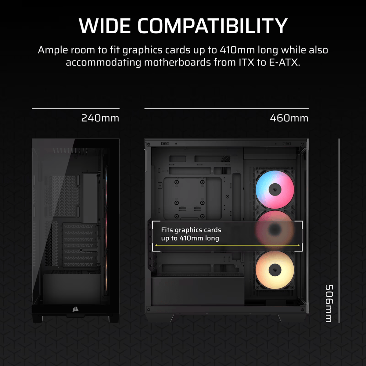 Corsair 3500X RS-R ARGB Mid-Tower PC Case - Black