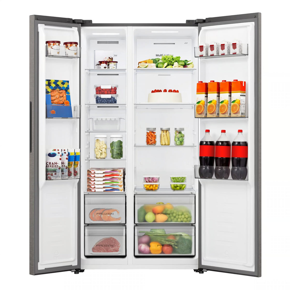 Hisense Fridge, 543L TITAN/INOX D/D