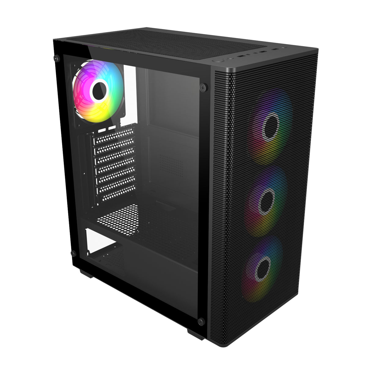 FSP M220 ATX Mid Tower Gaming Chassis - Black