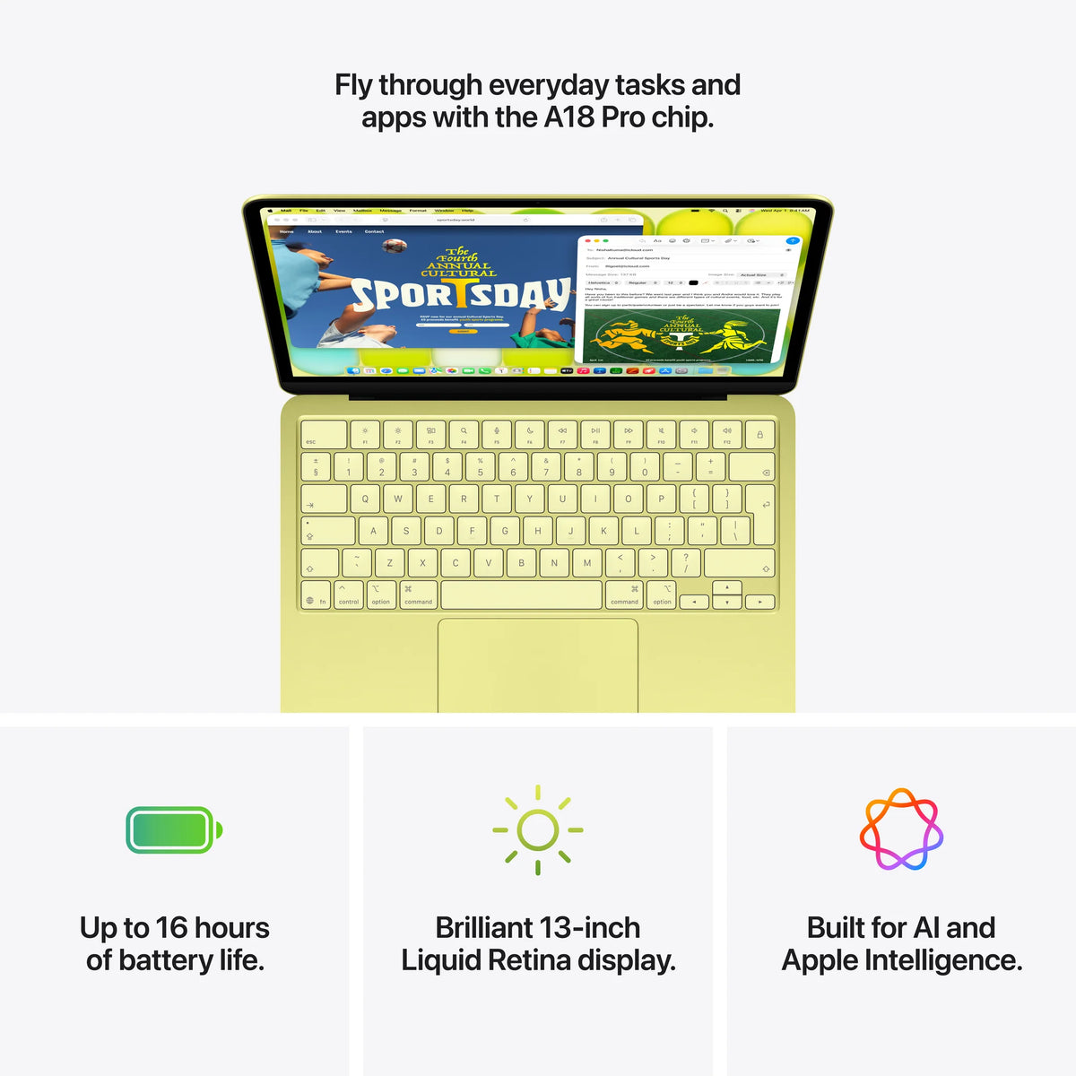 13-inch MacBook Neo A18 Pro Chip | 6-core CPU 5-core GPU | 8GB | 256GB - Silver
