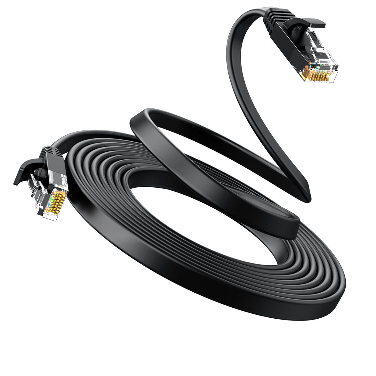 UGREEN NW102 Cat6 U/UTP Flat Ethernet Cable 2m - Black