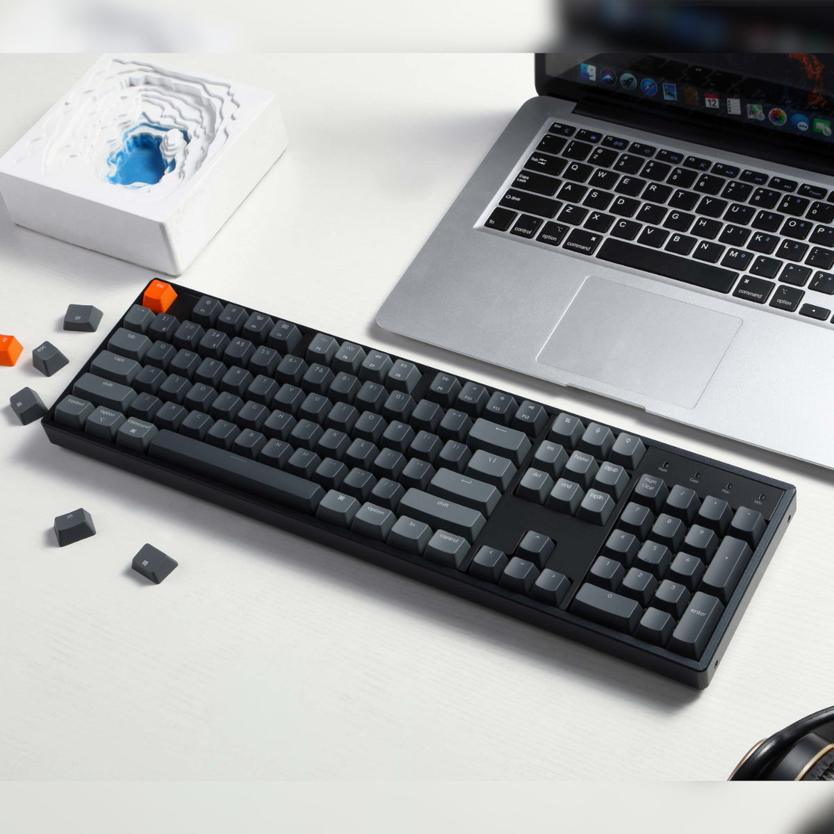 Keychron K10 QMK Full-size RGB Wireless Custom Mechanical Keyboard V.2 (Super RED Switch) – Black