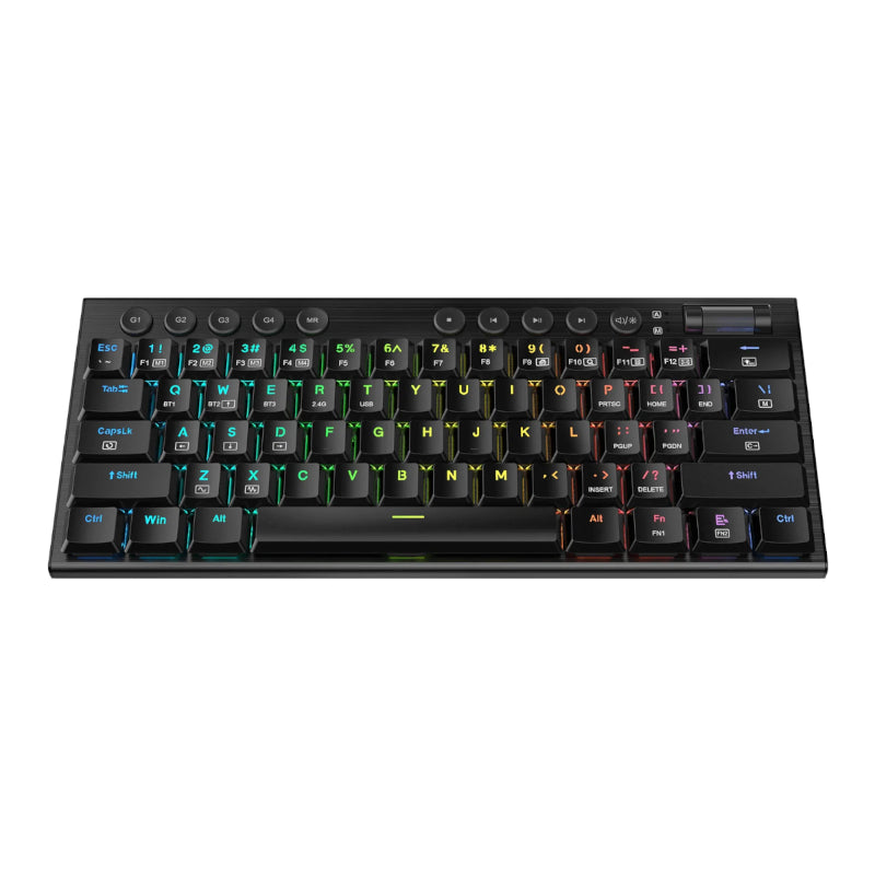 REDRAGON Horus Mini Pro 61Key Wireless Bluetooth Red Switch RGB Low Profile Gaming Mechanical Keyboard - Black