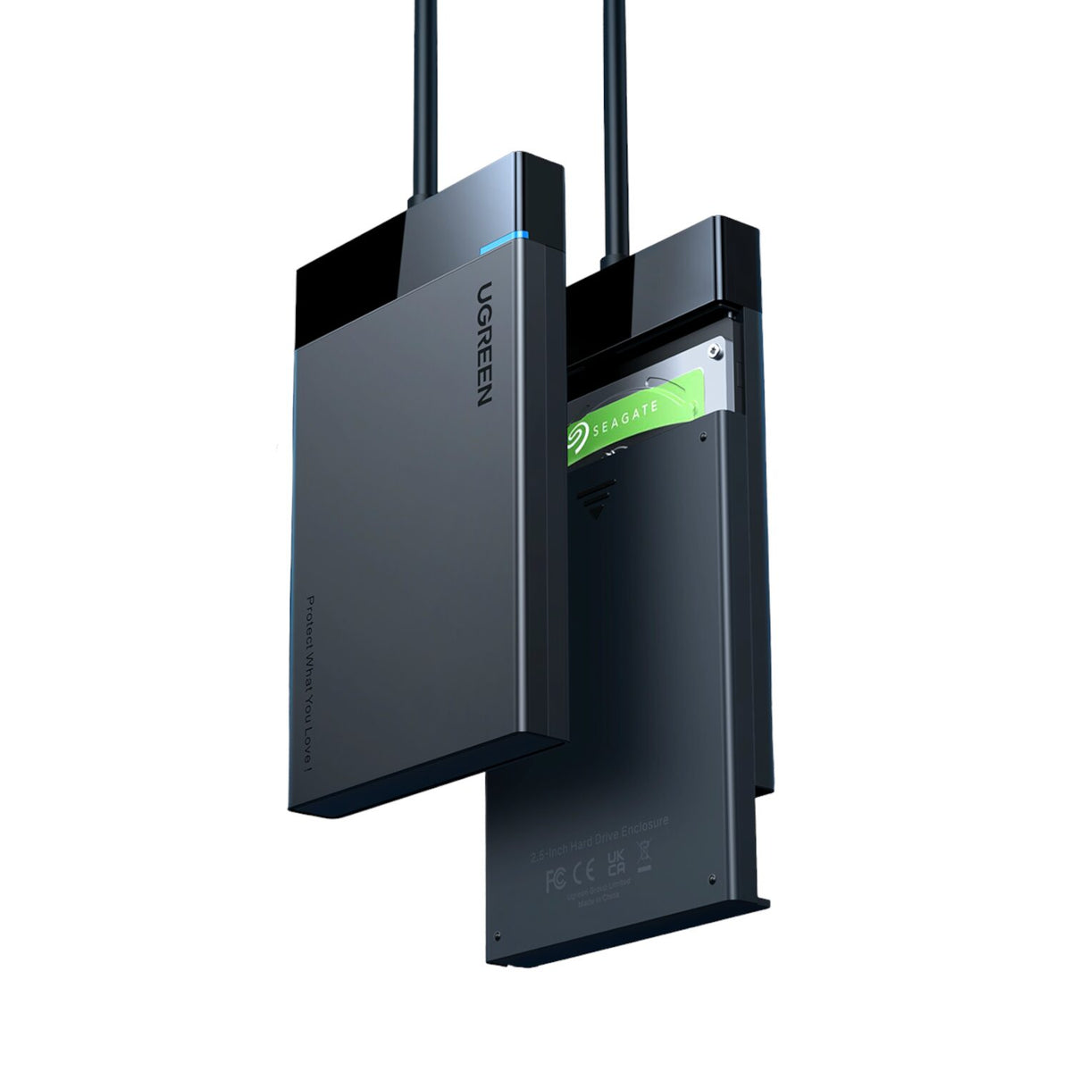 UGREEN USB 3.0 to 2.5” SATA Hard Drive Enclosure (Non-Detachable Cable)