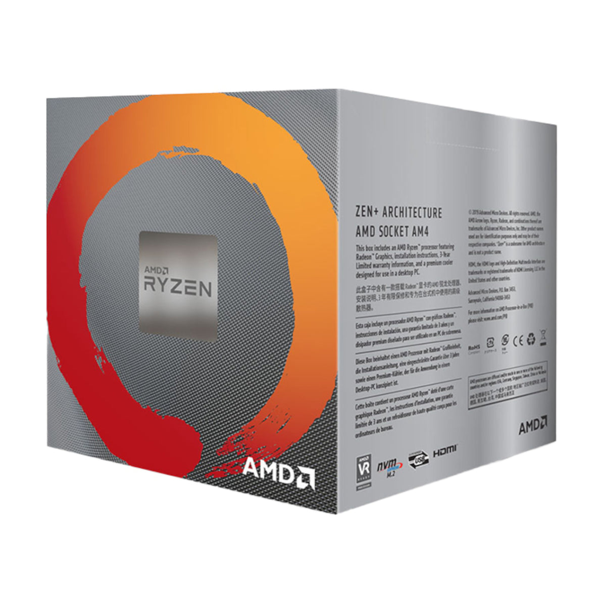 AMD Ryzen 5 3400G 4-Core 3.7GHz AM4 CPU