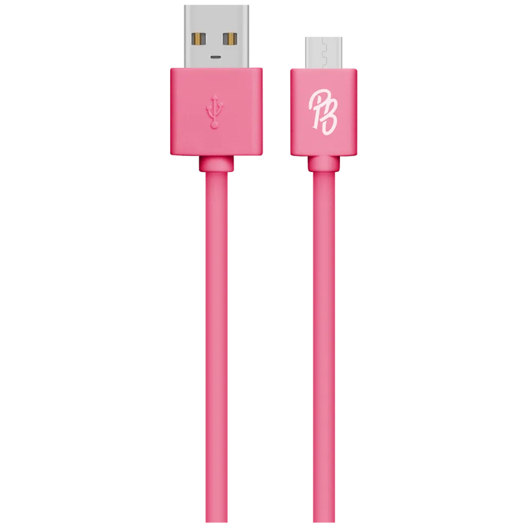 Pro Bass Power Series Boxed Round Micro USB Cable - Pink