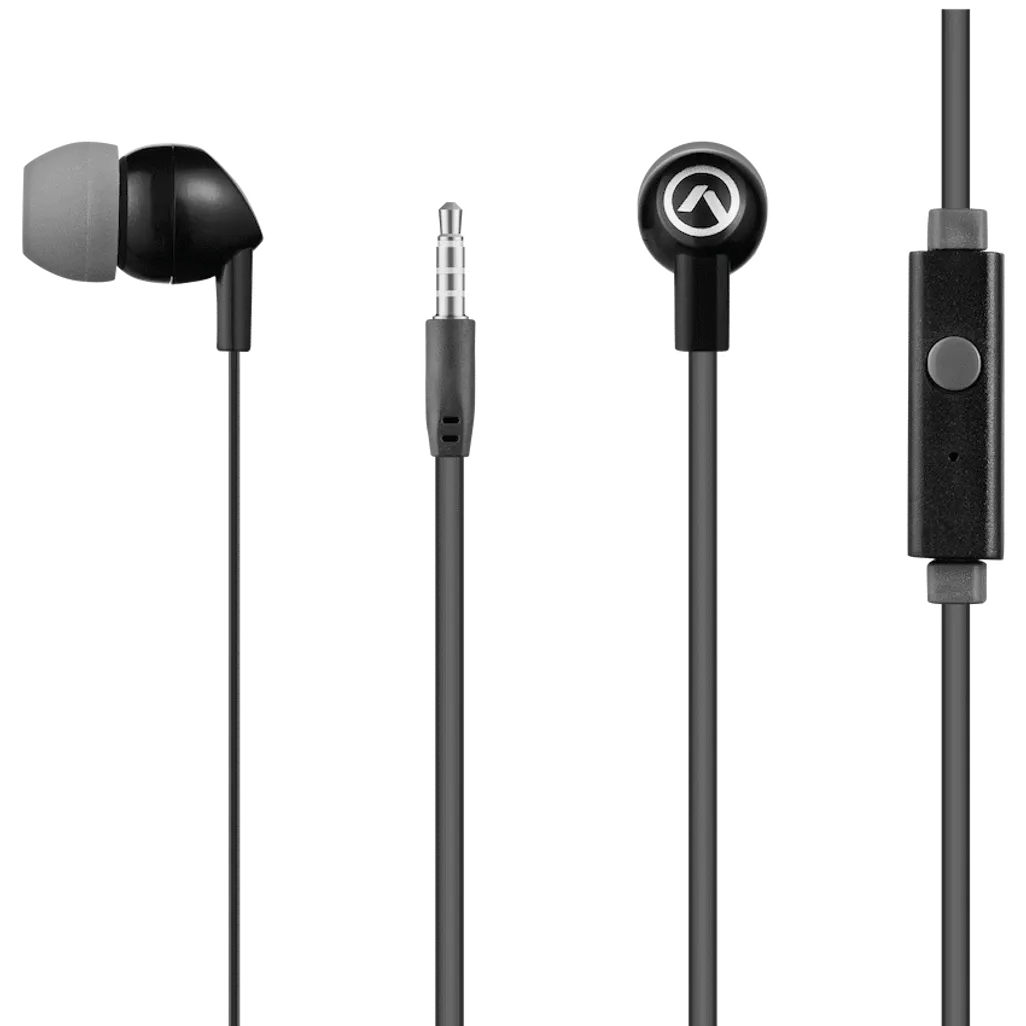 Amplify Vibe Series Earphones with Mic - Black and Grey