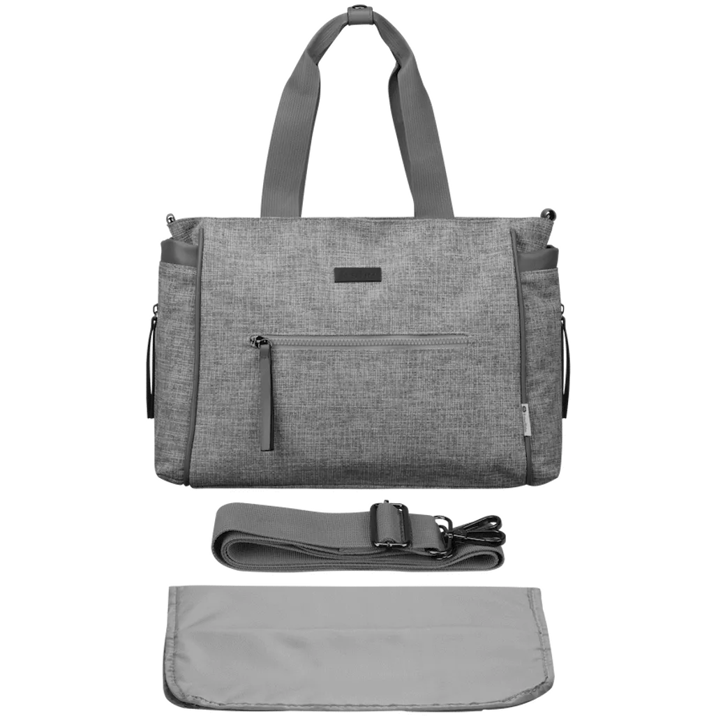 Totes Babe Luna Diaper Shoulder Bag Light Grey
