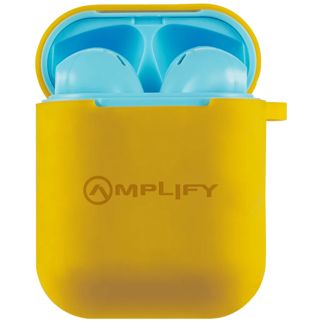 Amplify Buds Series True Wireless Earphones with Silicone Accessories - Blue/Orange