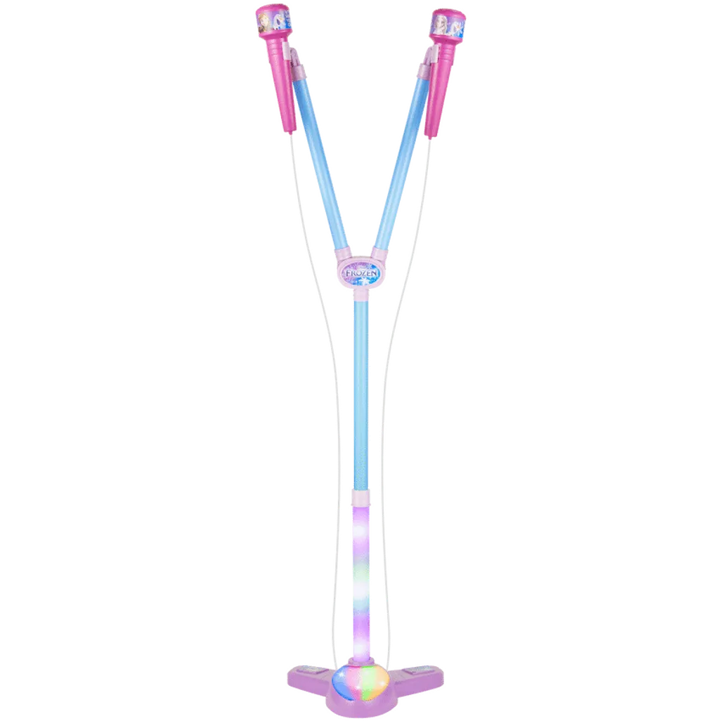 Disney Frozen Double Karaoke Mic Stand with Colourful Lights