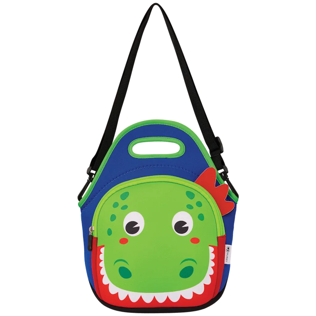 Quest Neoprene Lunch Bag - Dino - Blue/Green
