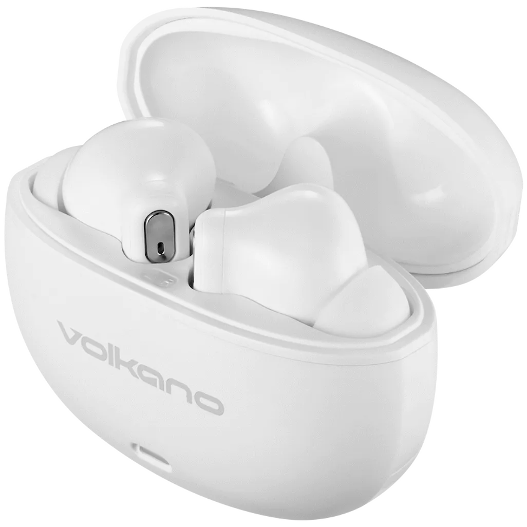 Volkano Pulse Series True Wireless Earphones with Charging Case - White