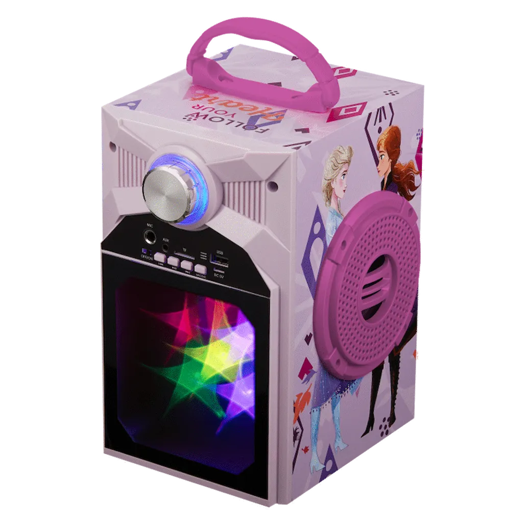 Disney Frozen Classic LED Stars Karaoke Machine with Microphone