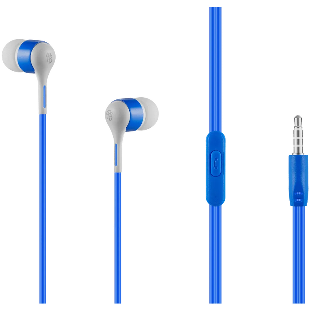 Pro Bass Swagger 2.0 Series - Boxed Auxiliary Earphone with Mic - Blue