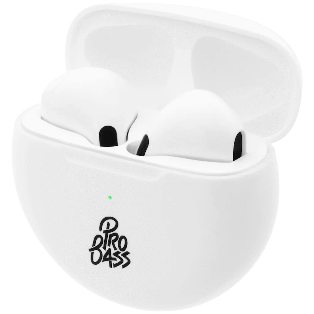 Pro Bass Future Series True Wireless Earphones with Charging Case - White