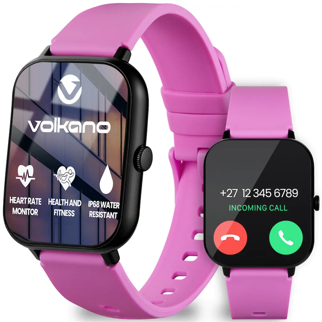 Volkano Chroma Series Smartwatch with Flamingo Pink Strap