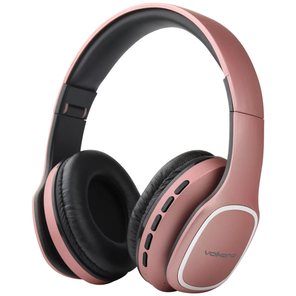 Volkano Phonic Series Bluetooth Full-Size Headphones - Rose Gold