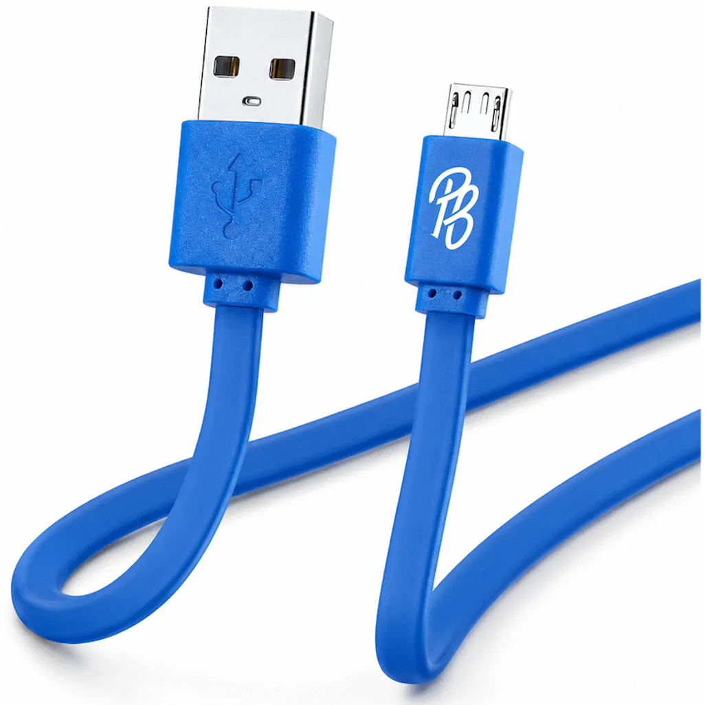 Pro Bass Energize Series Packaged Micro USB Cable - Blue 1.2m