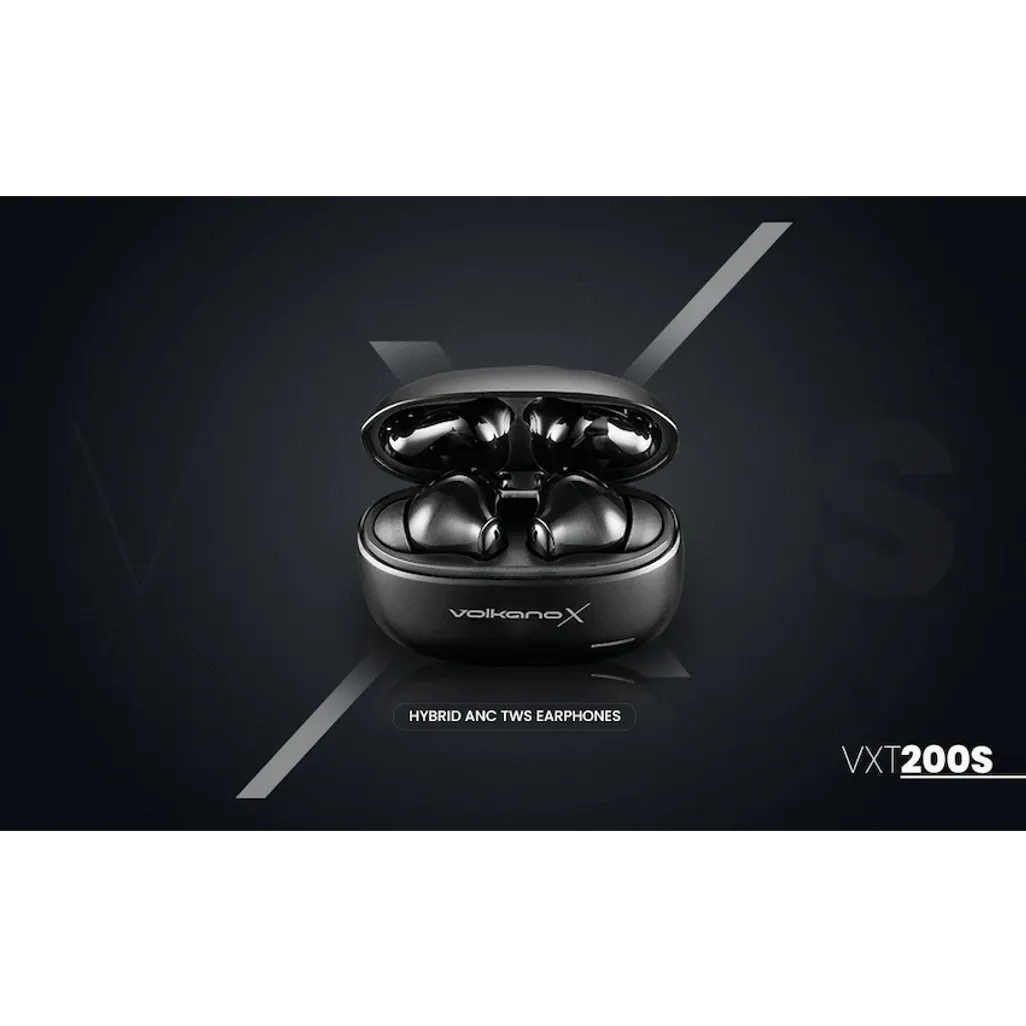 VolkanoX VXT200S Hybrid ANC TWS Earphones - Black