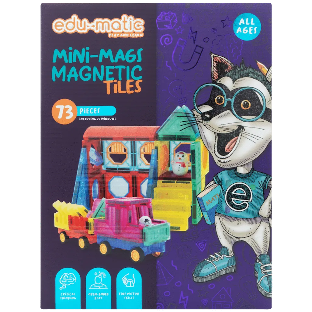 73 Magnetic Tiles, Windows, Stickers and Snowmen